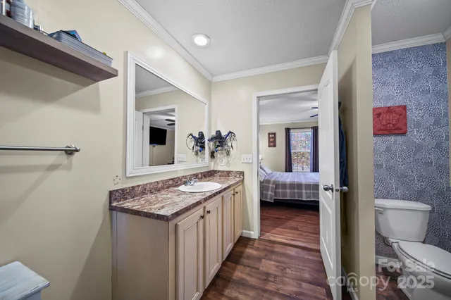 a view of living room and bedroom