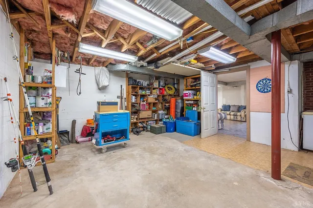 a view of storage and utility room