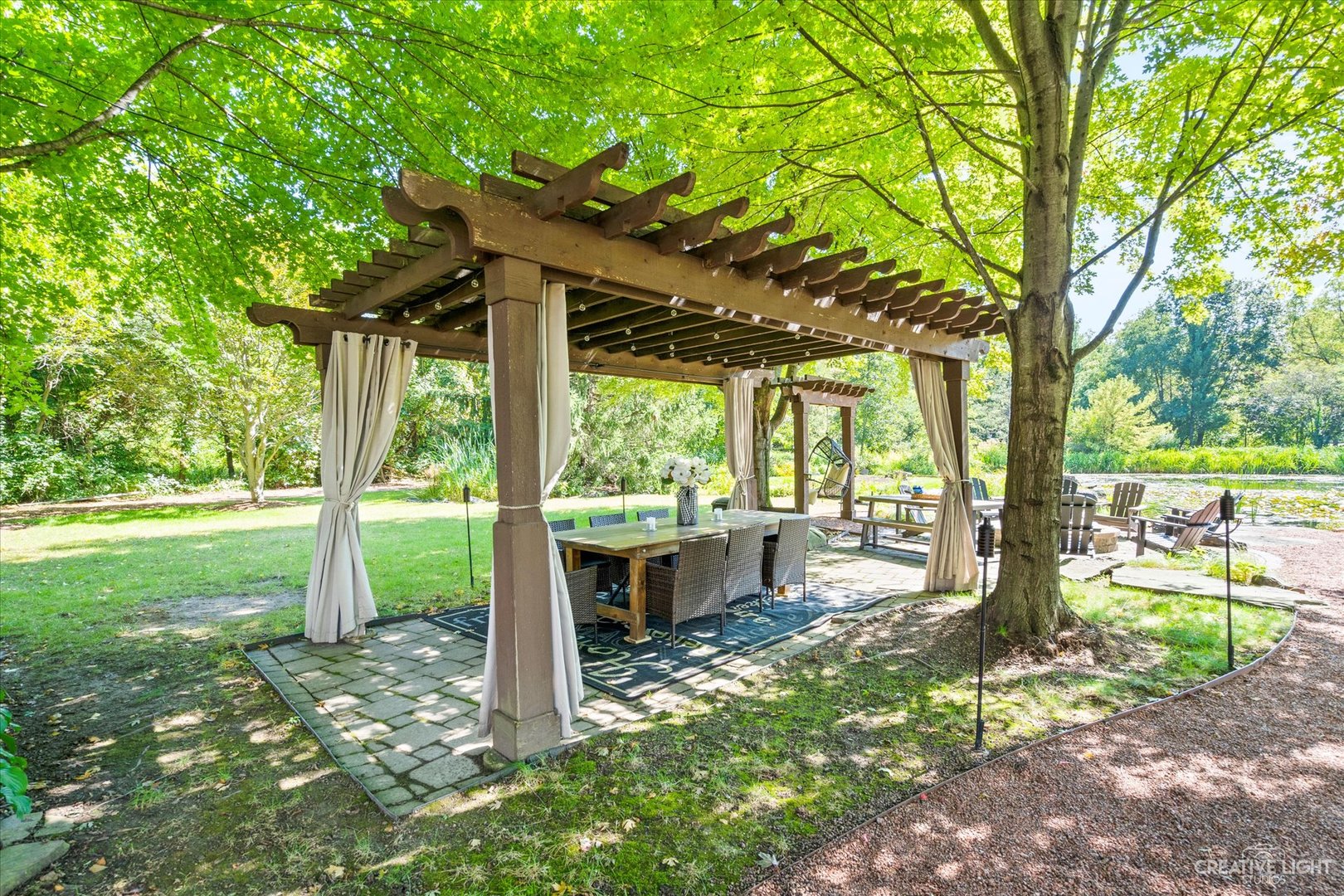 6N235 Surrey Road Wayne, IL 60184 - Photo 44 of 66 a backyard of a house with table and chairs
