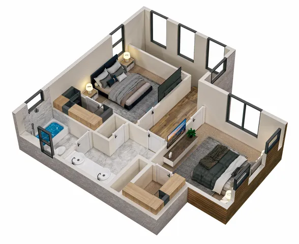 a view of living room with furniture and rug