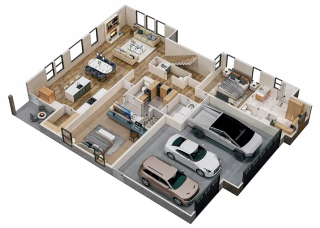 a view of a fireplace