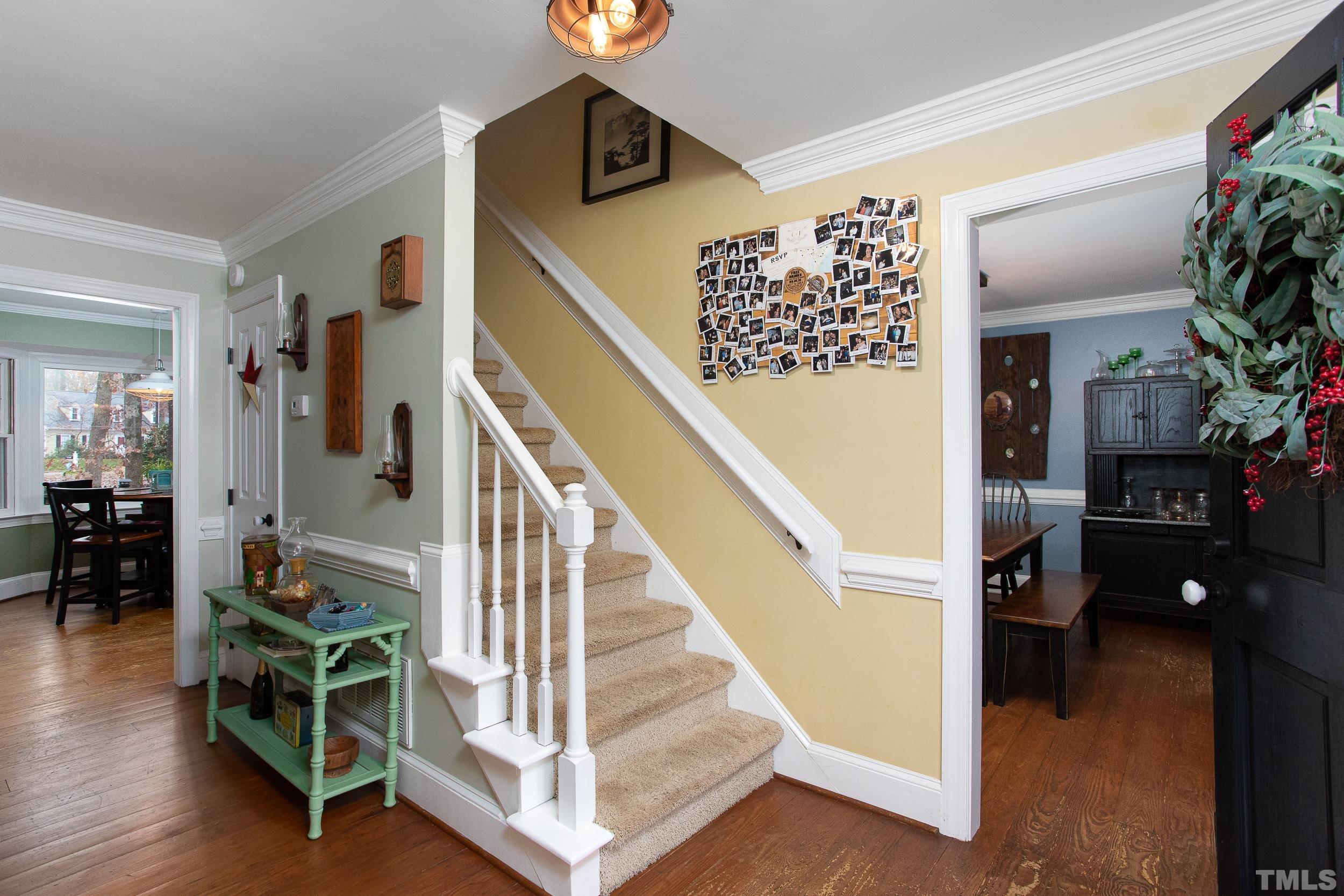 2501 Diamondhitch Trail Raleigh, NC 27615 - Photo 8 of 21 a view of entryway and hall with wooden floor