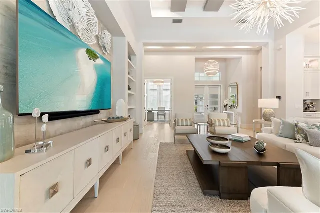 a large bathroom with a double vanity sink and a mirror
