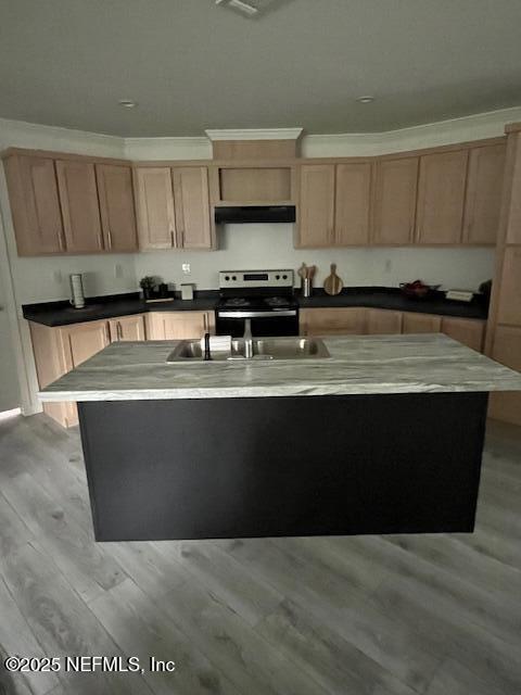 540316 Lem Turner Road Callahan, FL 32011 - Photo 10 of 25 a large kitchen with granite countertop a stove a sink and a microwave