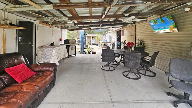 a view of a storage room