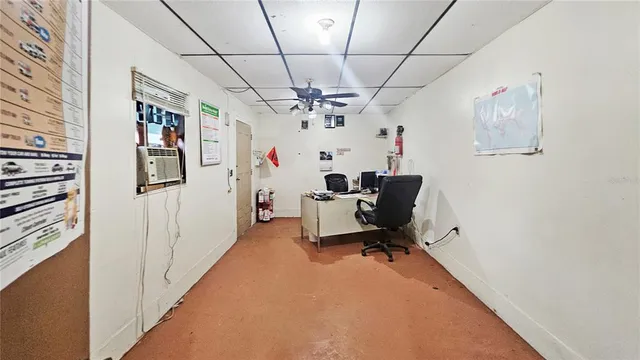 a view of a house with backyard and a tree