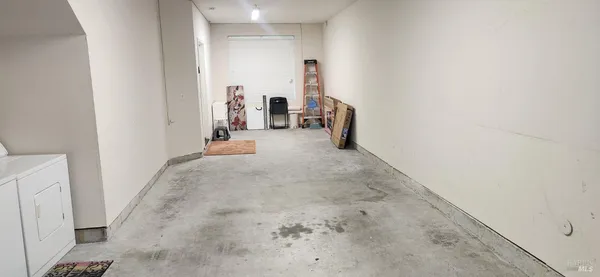 an empty room with closet