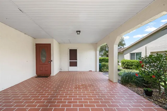 a view of backyard with potted plants