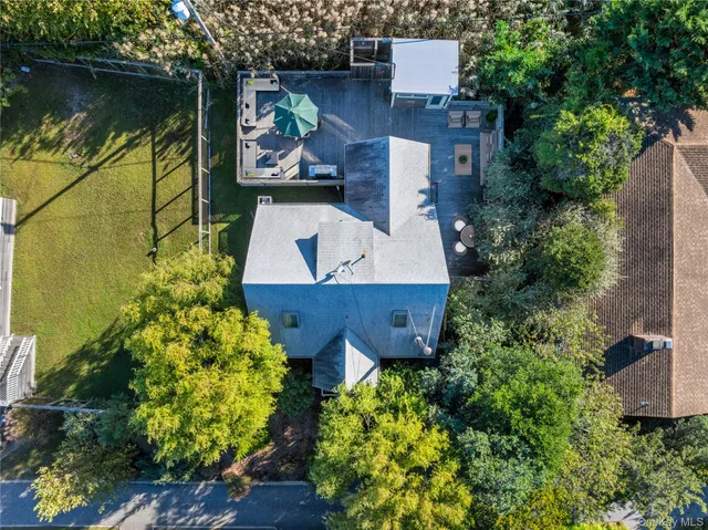 an aerial view of multiple house