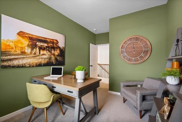 a bedroom with a bed and a closet