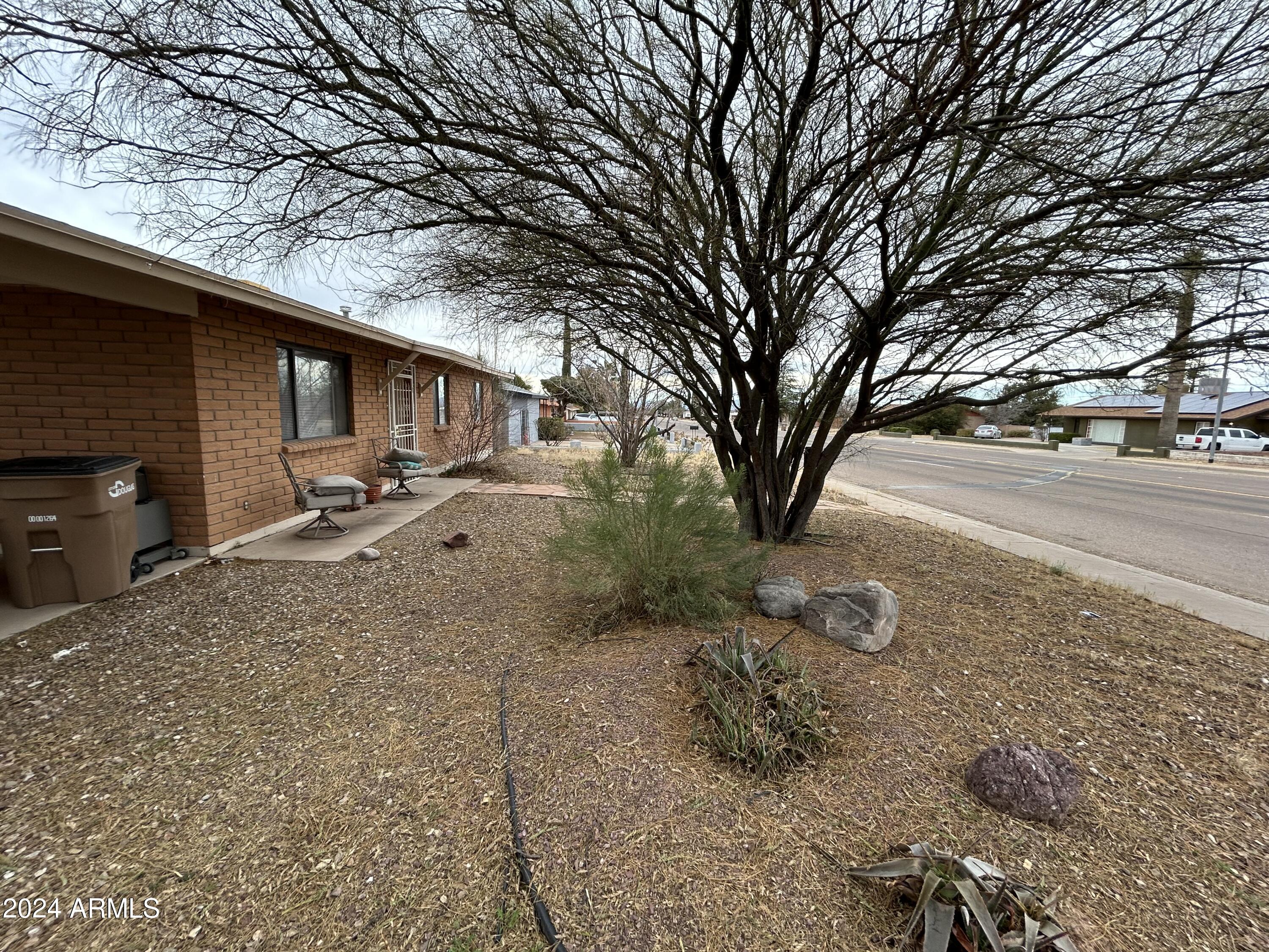 2419 East 10th Street Douglas, AZ 85607 - Photo 3 of 21 a backyard of a house with large trees and wooden fence