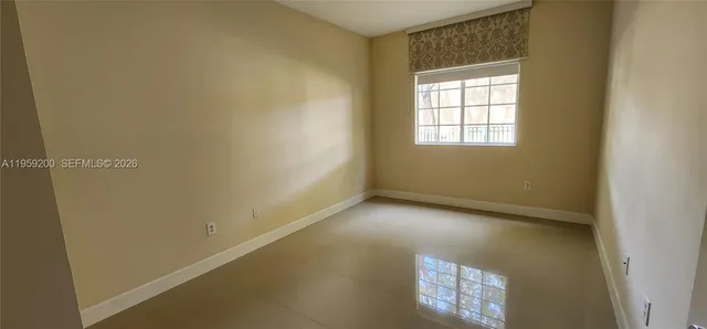 an empty room with a window