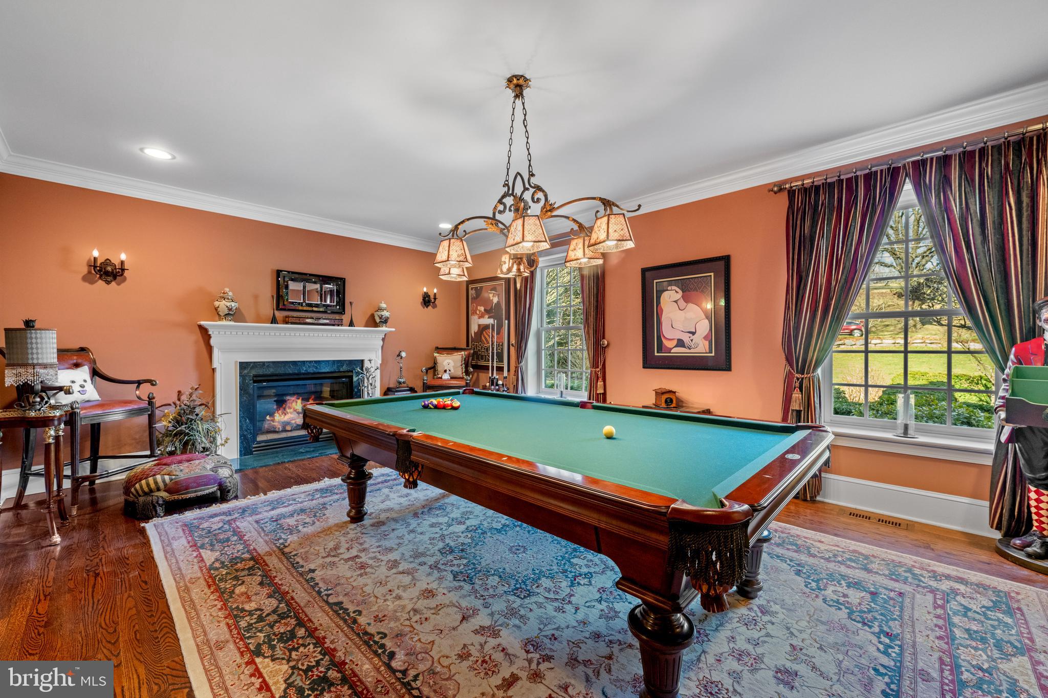 825 Hagys Ford Road Penn Valley, PA 19072 - Photo 25 of 45 a room with pool table windows and wooden floor