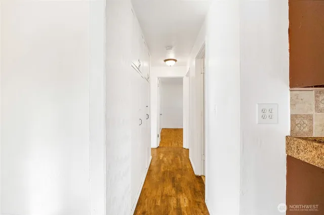a view of a bathroom with closet