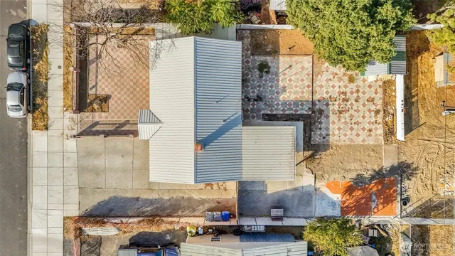 a front view of a house with parking