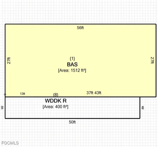 an aerial view of a yard