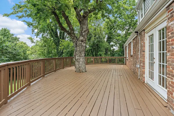 a view of wooden deck