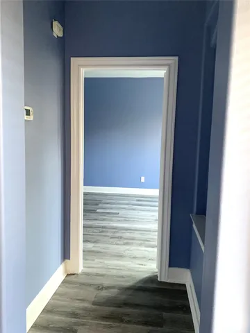 a view of wooden door