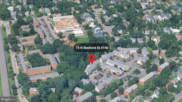 an aerial view of multiple house