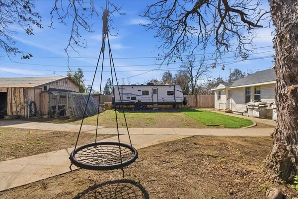 a street view with a house