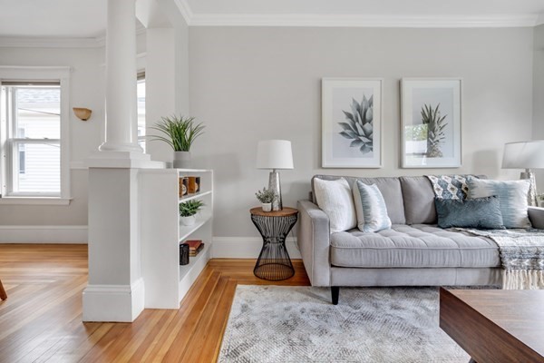 37 Bromfield Road Somerville, MA 02144 - Photo 11 of 39 a living room with furniture and a potted plant