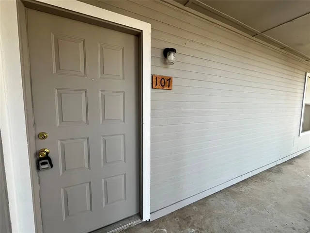 a view of front door