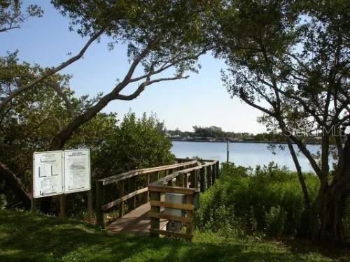 a view of a bench in a garden