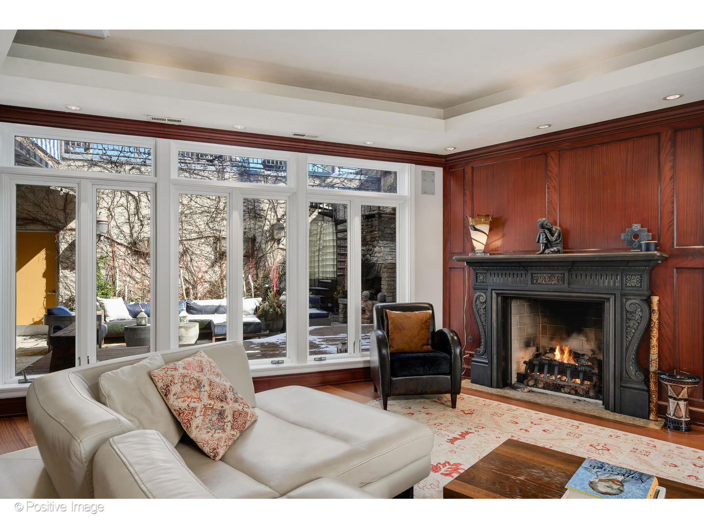 1811 North Howe Street Chicago, IL 60614 - Photo 17 of 42 a living room with furniture and a fireplace
