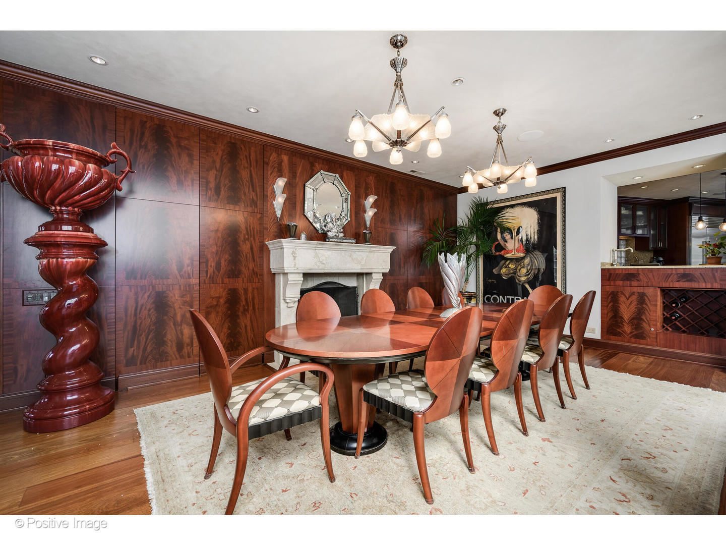 1811 North Howe Street Chicago, IL 60614 - Photo 8 of 42 a dining room with furniture a chandelier and wooden floor