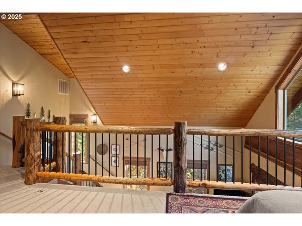 a view of balcony with staircase