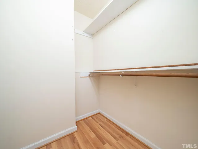 a view of small space with racks on the wall