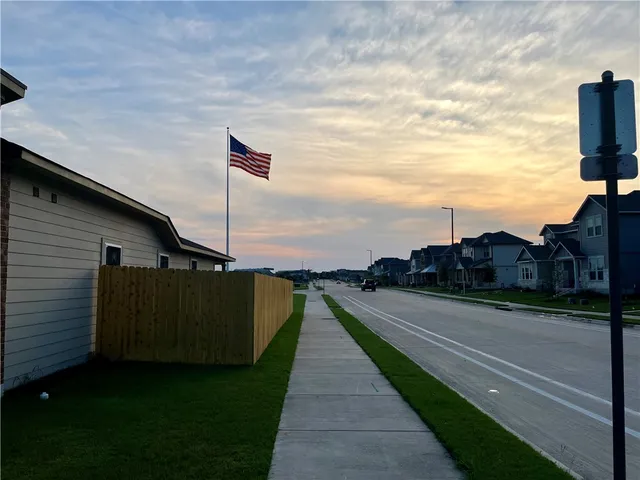 a view of an outdoor space with a garden