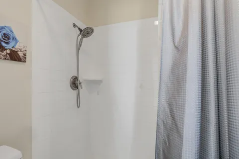 a view of a backyard with a plants