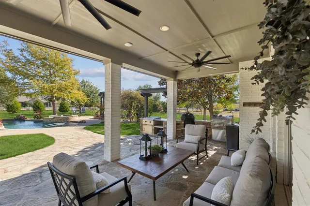 a outdoor space with patio