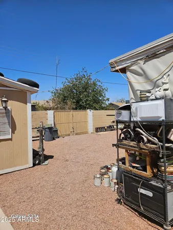 a view of a storage room