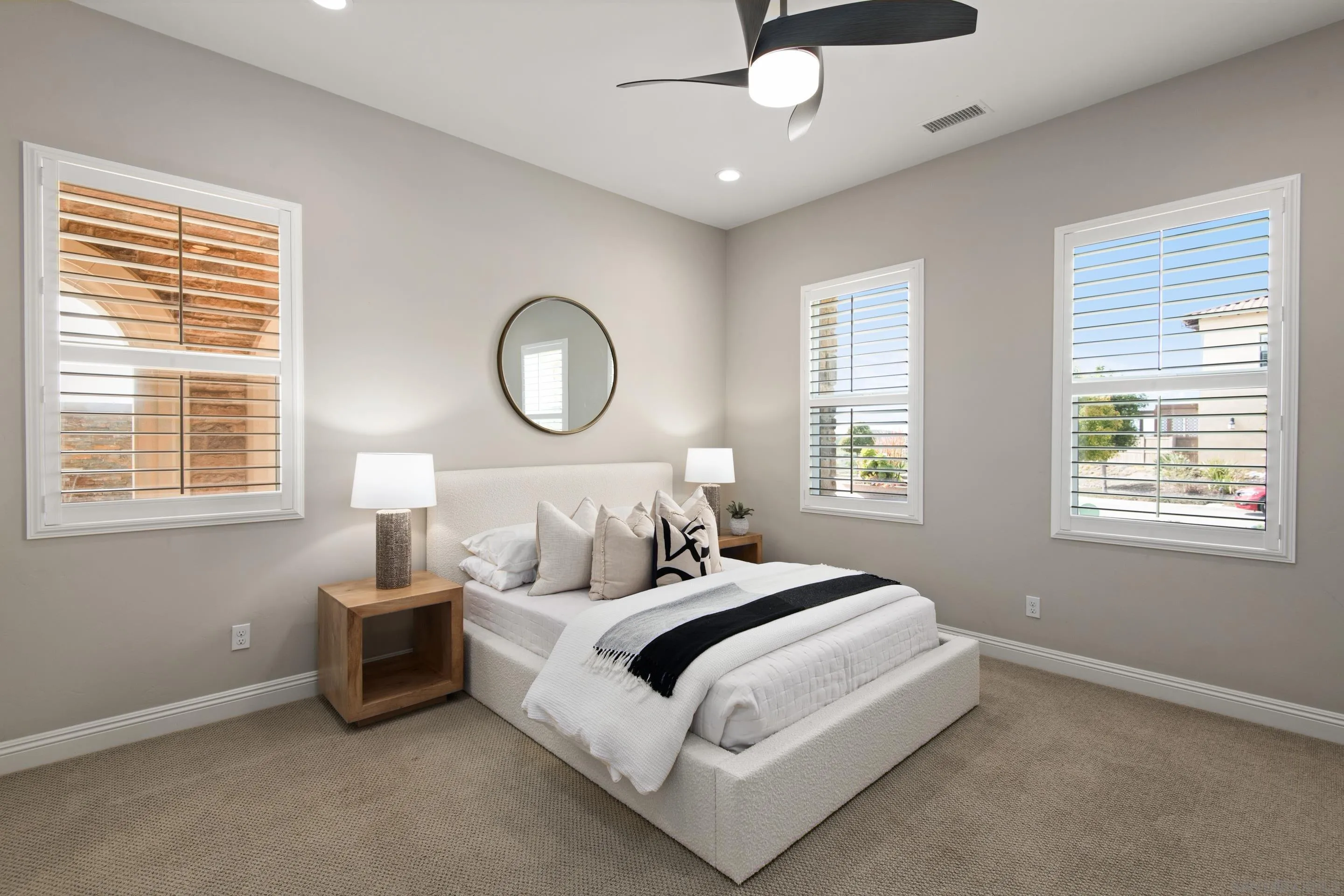 16339 Nicole Ridge Road San Diego, CA 92127 - Photo 33 of 56 a bedroom with bed and a large window