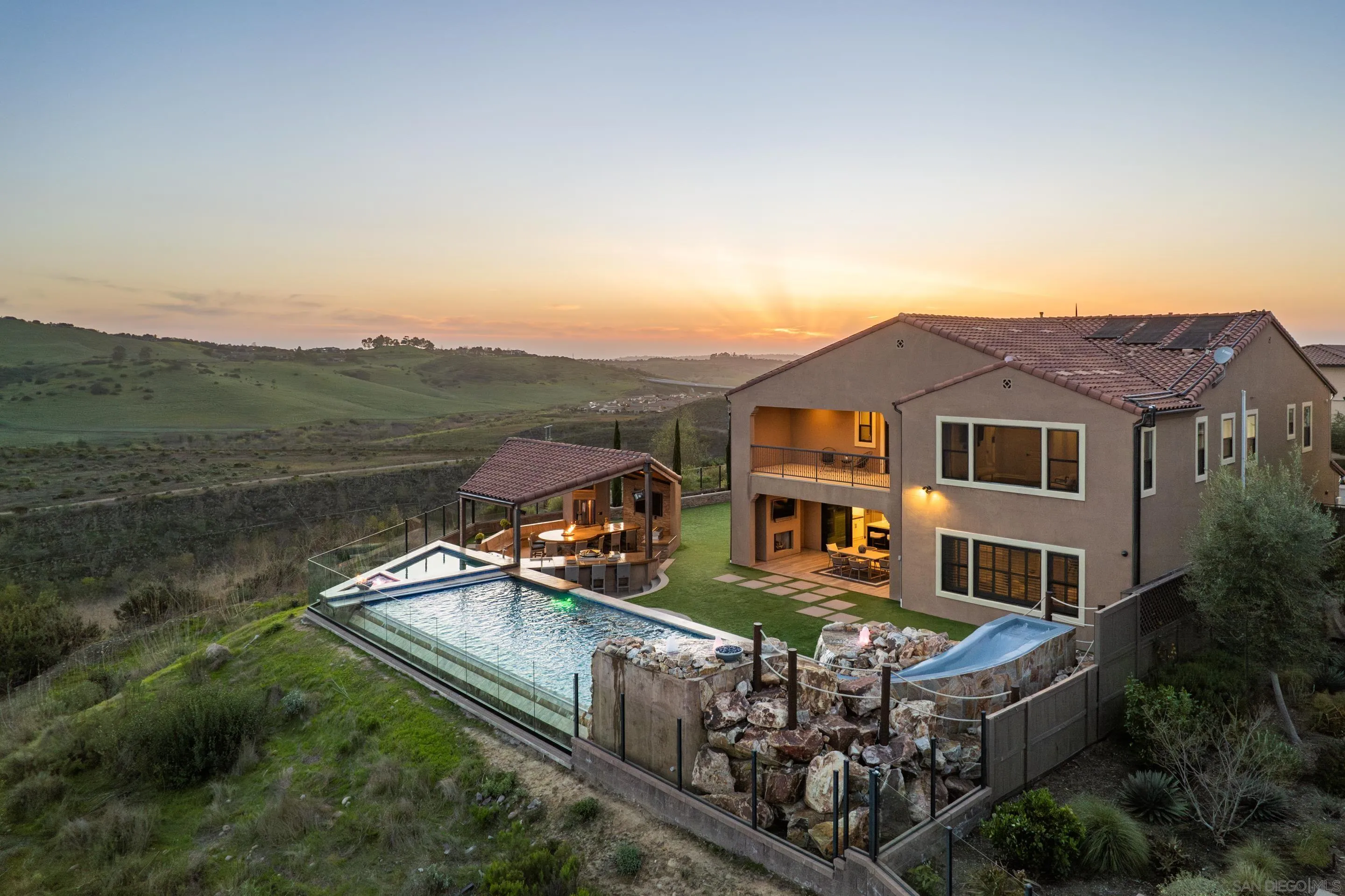 16339 Nicole Ridge Road San Diego, CA 92127 - Photo 55 of 56 an aerial view of a house with balcony
