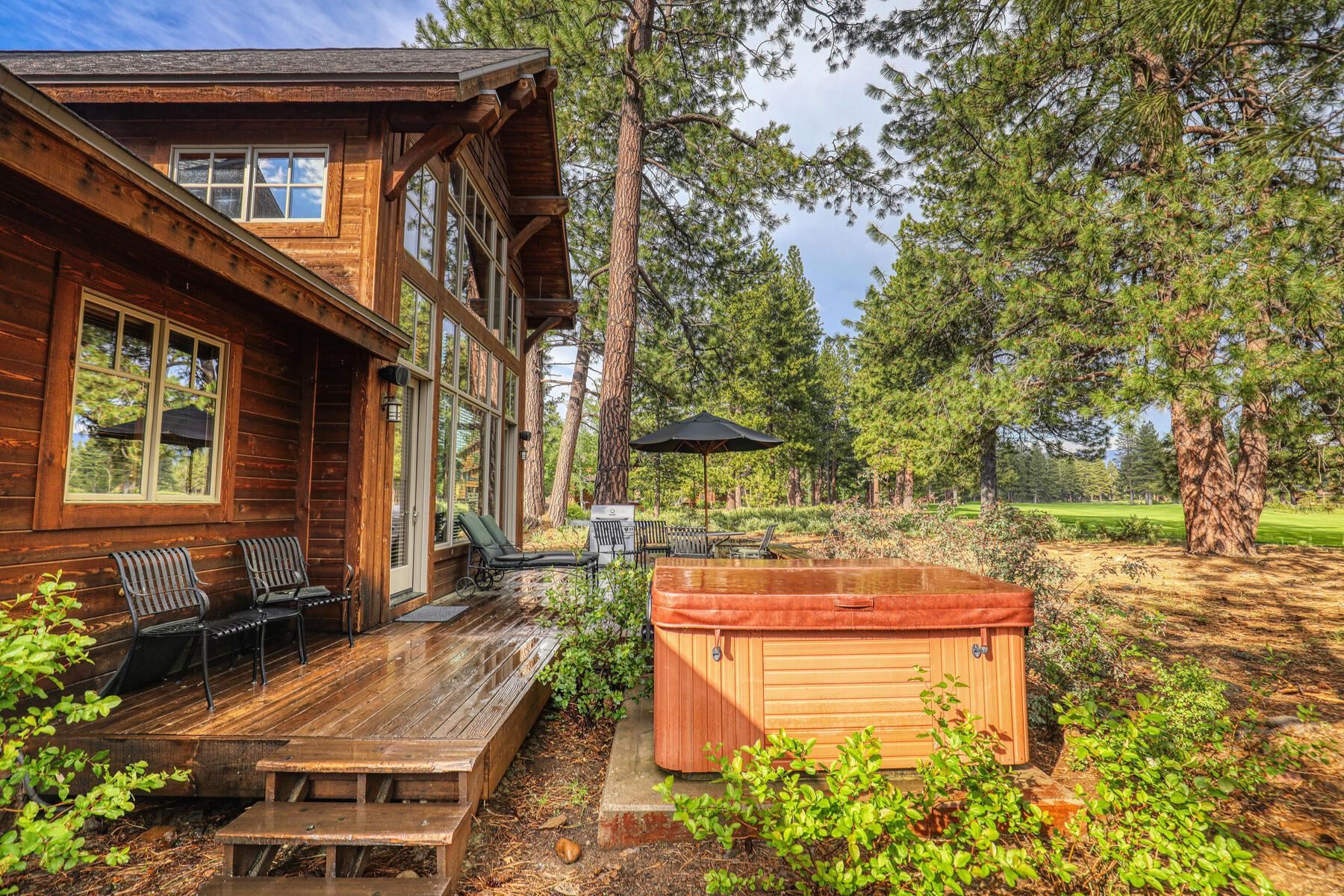 12323 Lookout Loop, Unit F1024 Truckee, CA 96161 - Photo 25 of 27 a backyard of a house with yard and outdoor seating