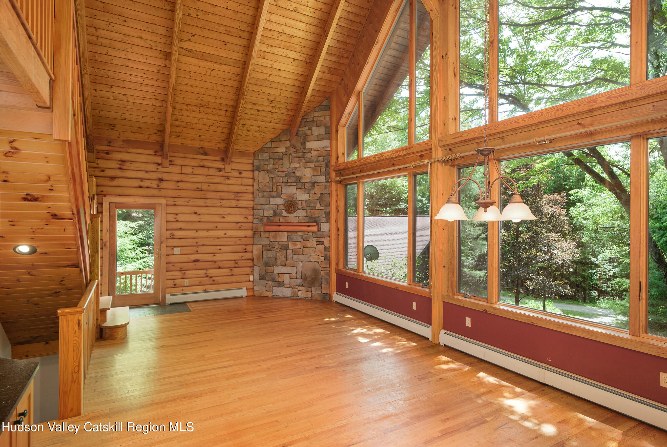 135 Sparrowhawk Lake Road Schenevus, NY 12155 - Photo 12 of 71 011 - Wall of Glass Greatroom - 135 Spar