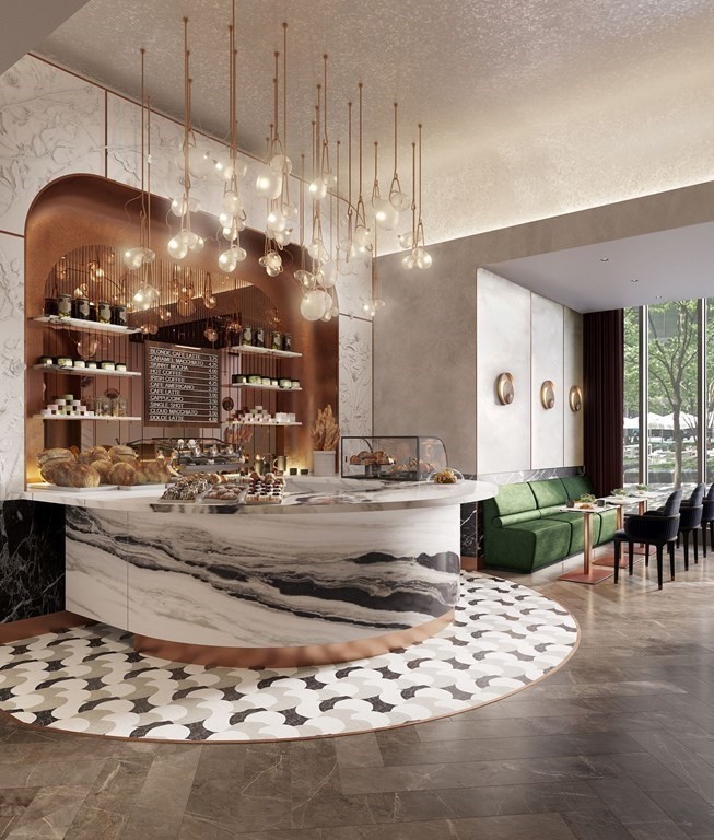 40 Trinity Place, Unit 1614 Boston, MA 02116 - Photo 20 of 26 a large kitchen with lots of counter space and stainless steel appliances