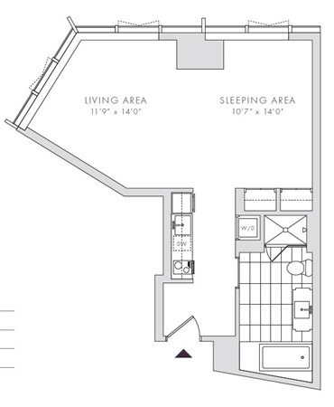 40 Trinity Place, Unit 1614 Boston, MA 02116 - Photo 26 of 26 a picture of a wall with a white wall and a window