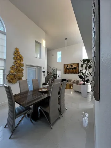 a view of a livingroom and dining room