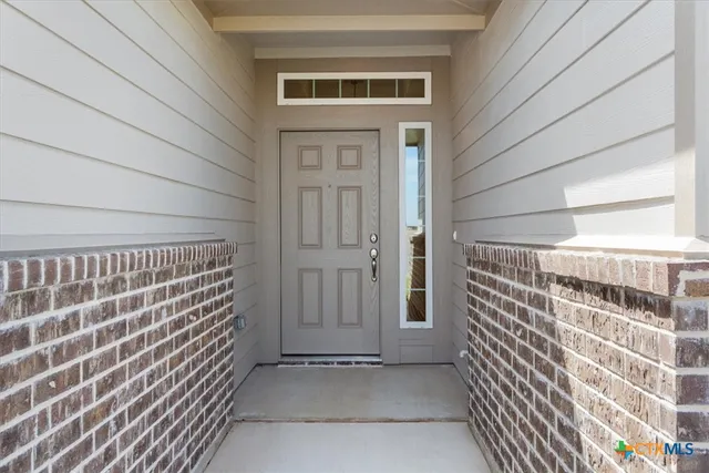 a view of front door of house