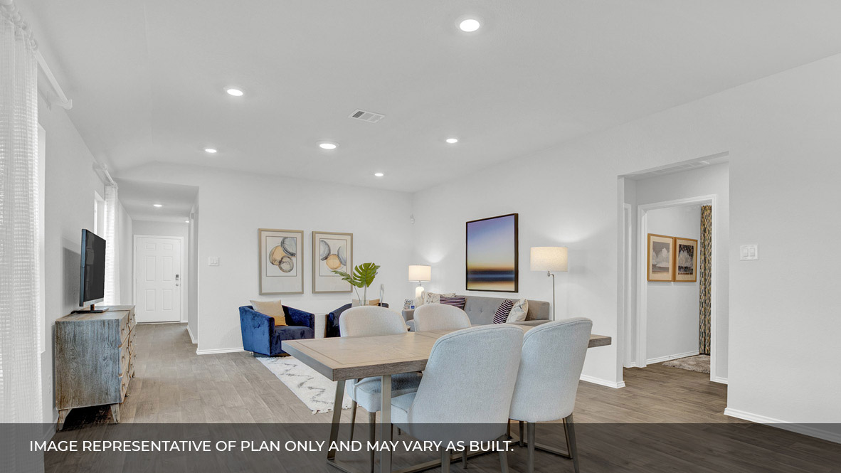 186 Morning Glory Loop Kyle, TX 78640 - Photo 7 of 21 a living room with furniture and a flat screen tv