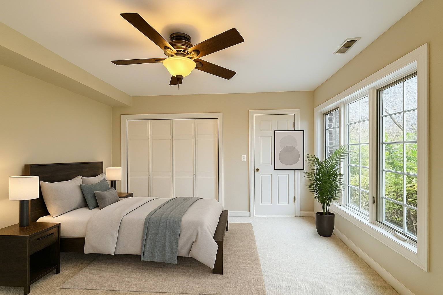 22206 North Prairie Lane Kildeer, IL 60047 - Photo 29 of 34 a spacious bedroom with a bed and a large window
