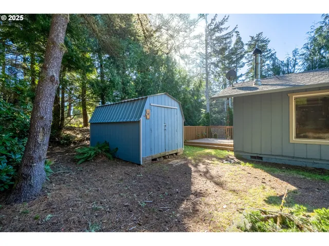 a backyard of a house