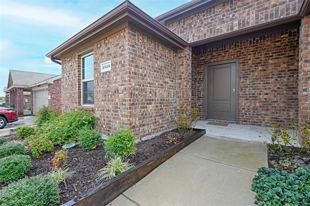 a brick building with a large windows