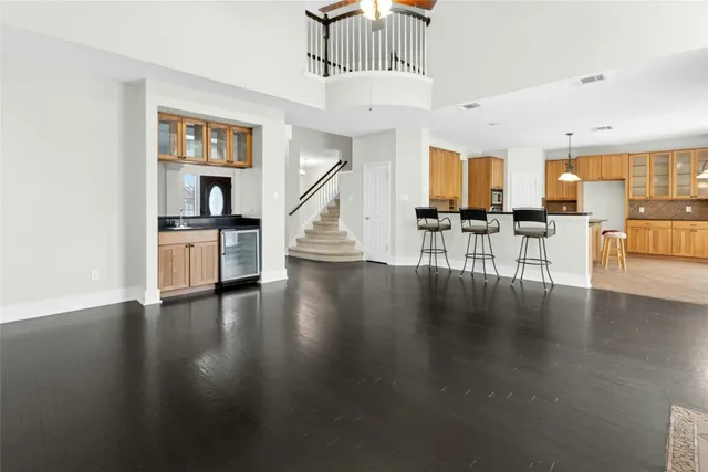 a kitchen with a sink and a window