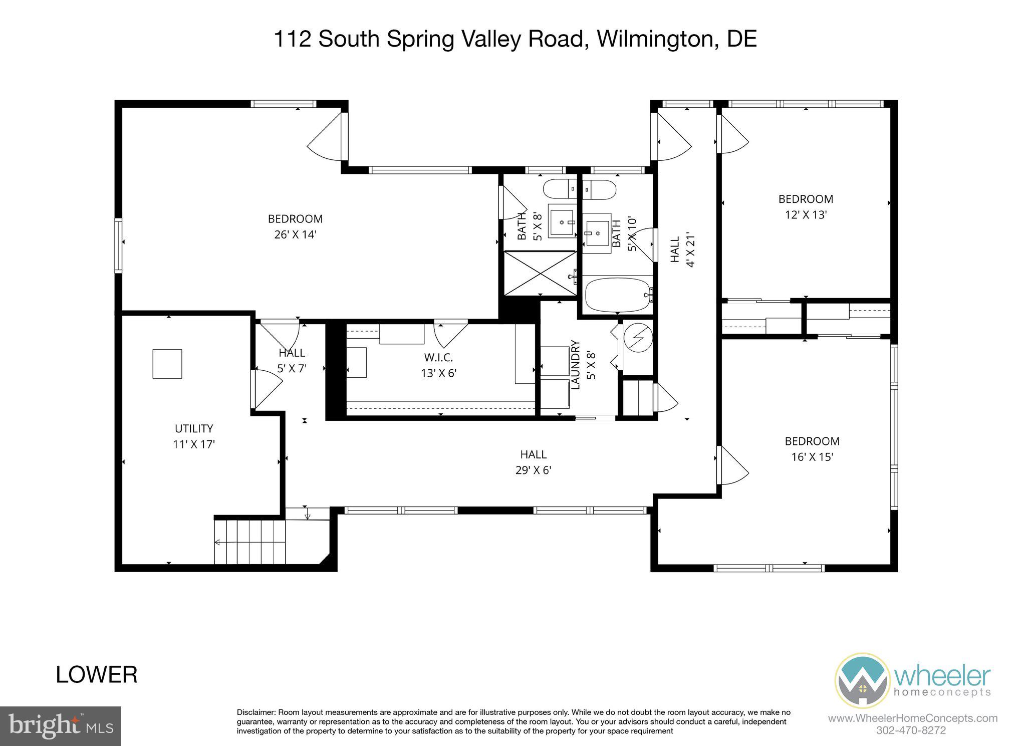 112 South Spring Valley Road Wilmington, DE 19807 - Photo 37 of 37 a picture of a floor plan