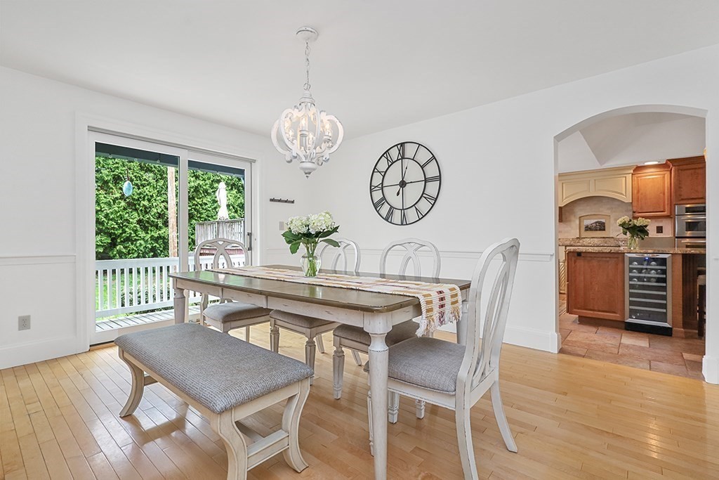 20 Maple Avenue Upton, MA 01568 - Photo 12 of 42 a dining room with furniture a chandelier and wooden floor